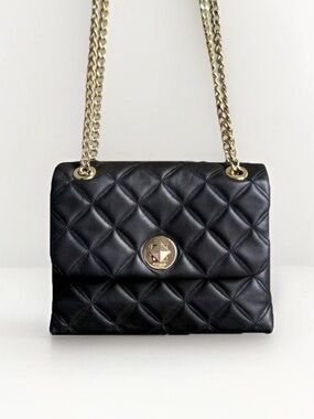 Kate Spade Natalia Quilted Black Leather Shoulder/Crossbody Like New! MSRP $329